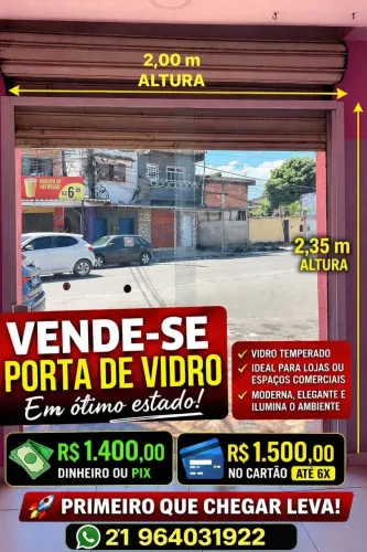 PORTA DE LOJA DE BLINDEX 