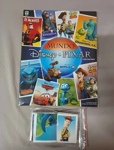 Álbum Mundo Disney - Pixar completo com figurinhas soltas para colar
