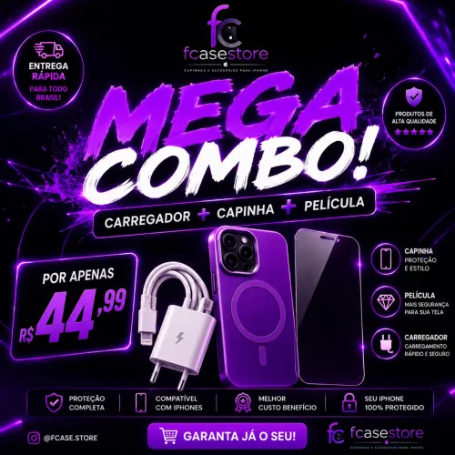 CARREGADOR + PELÍCULA + CAPINHA ! 44,99