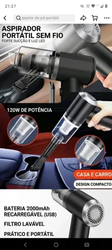 Aspirador de pó automotivo