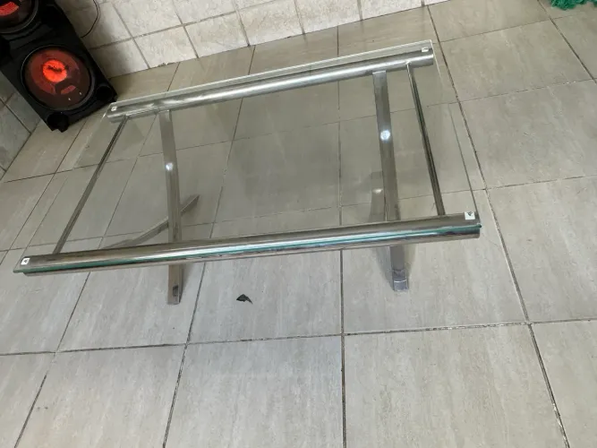 mesa de centro em inox