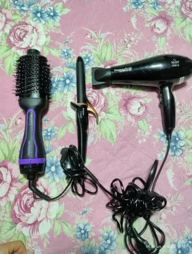 Secador de cabelo, escova e babyliss