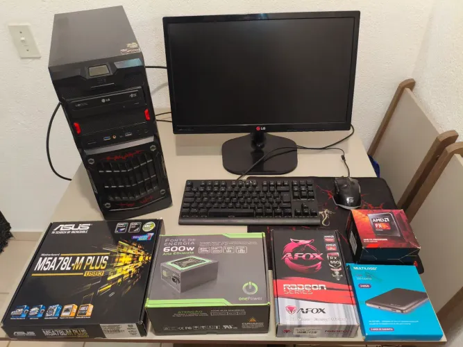  PC Gamer Completo - RX 550 4GB + SSD + Teclado Mecânico Redragon 