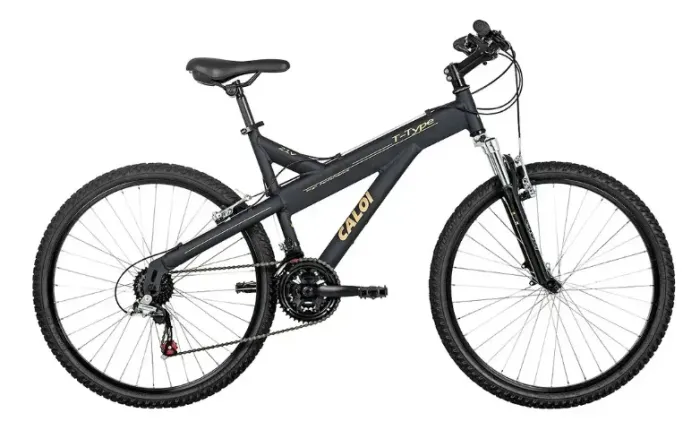 Bicicleta Caloi T-type Alumínio 21 V Preto Fosco Aro 26