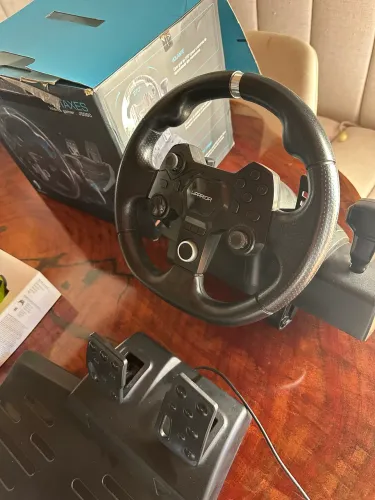 Volante Gamer Warrior JS090 com Pedais - Excelente Estado
