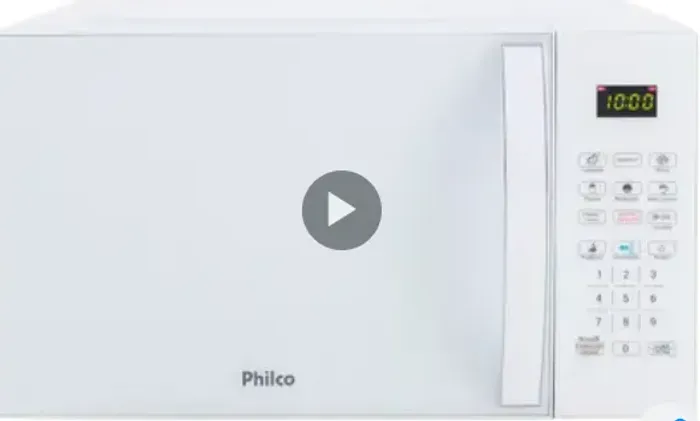 Micro-ondas Philco 20L Multifunções Limpa Fácil PMO23BB Branco