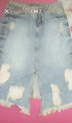 Saia jeans longa, ou evangélica