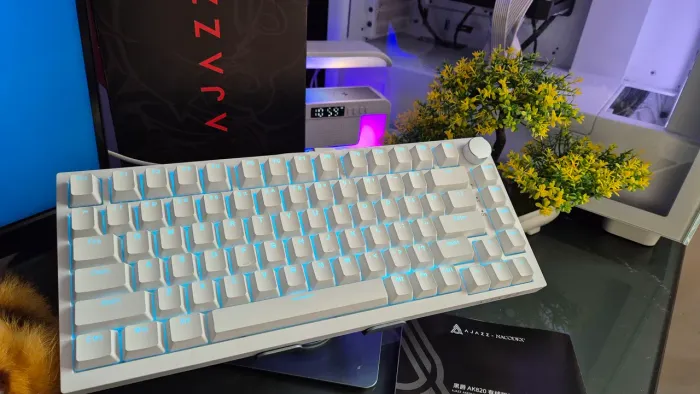 Teclado Mecânico 75%  AJAZZ AK820 NOVO  Knob de volume