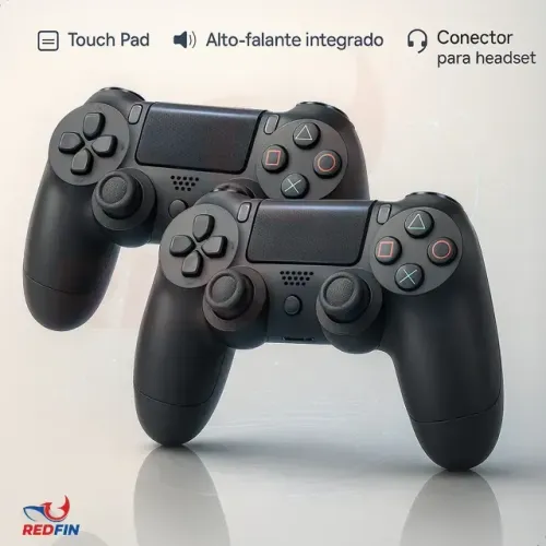 Kit 2 Controles Compatível Ps4 Cabo Controle Tv Samsung Pc P4 Ps 4 Bluetooth 4 Bluetooth M