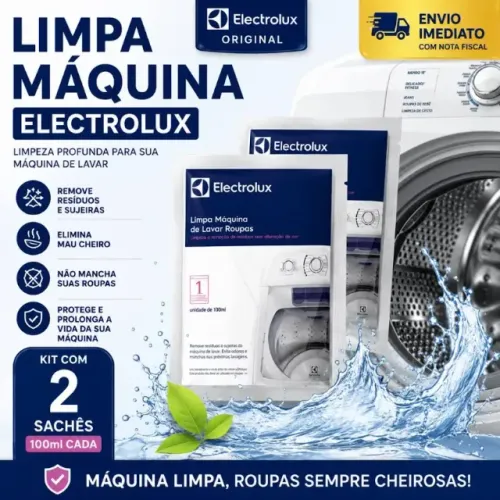 Limpa Máquina De Lavar Roupas Original Electrolux C/ 2