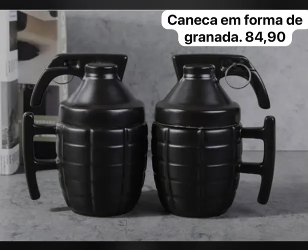 Caneca em forma de granada 