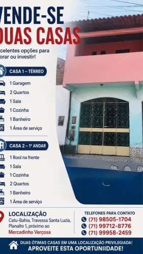 Casas a venda município de Catu