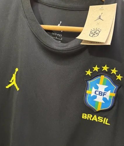 Camisa treino seleção brasileira jordan preta G