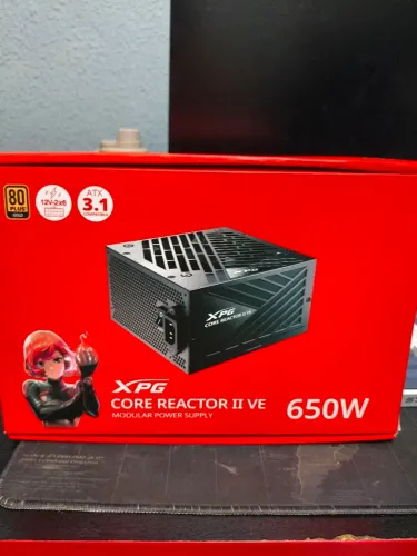 Fonte XPG Core Reactor II VE, 650W, 80 Plus Gold, Modular, PFC Ativo, Preto