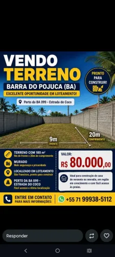 Terreno em Barra de Pojuca