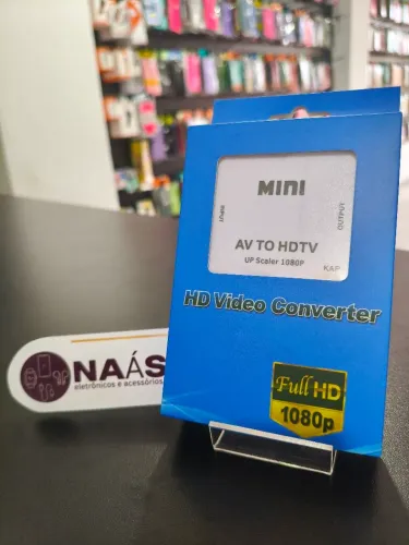 Mini adaptador conversor AV para HDTV
