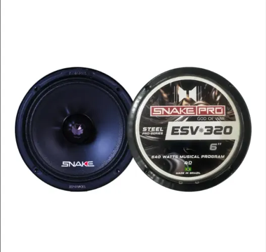 Par de alto falantes Snake 6" ESV 320 Medio grave Novo 1 ano de garantia