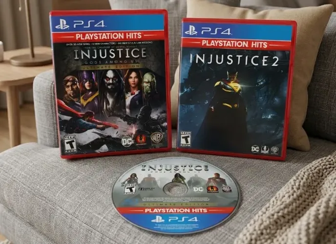 Injustice 1 e 2 Ps4, seminovo, usado poucas vezes