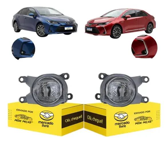 Par Farol Milha Toyota Corolla 2020 21 22 23 24 25 2026 Led Cristal