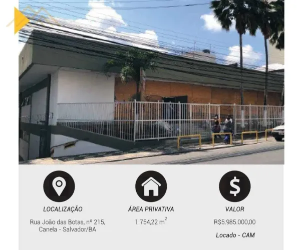 Prédio comercial à venda em Salvador, Canela, com 10 quartos, 1794m²