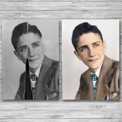 Recuperação de fotos em preto e branco e fotos rasuradas