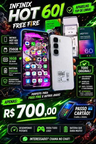 Celular infinix hot 60i/256GB