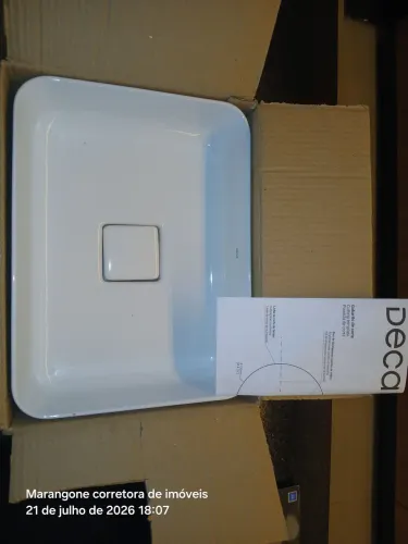 Cuba De Apoio Retangular 30x40 Cm Deca Slim Branco L.13040.1