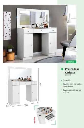 Penteadeira Camarim carisma - Promoção