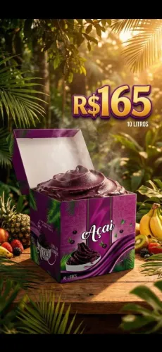 Creme de açaí 10 litros 