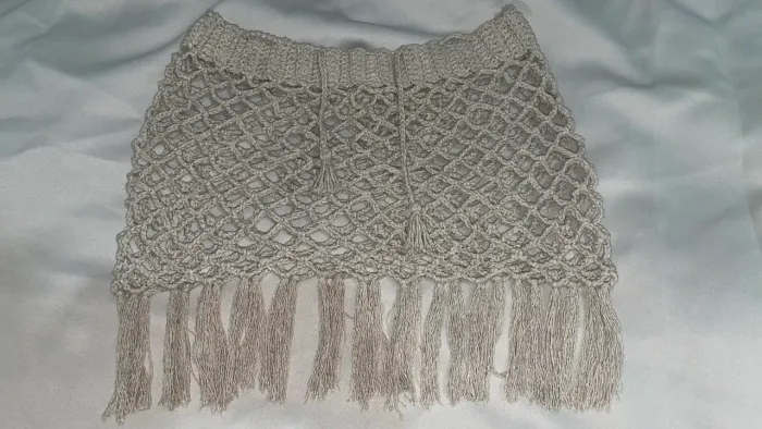 Saída de Praia em Crochê Artesanal |Mini saia| Tamanho P | Goiana-PE
