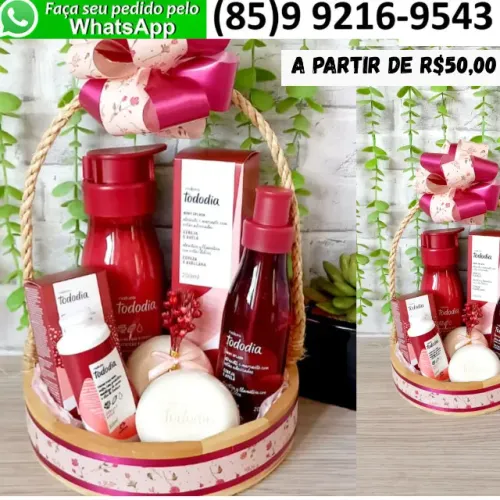 Cesta Kit Presente Dia das Mães com Produtos Natura 