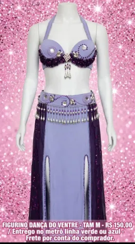 Roupa do ventre tamanho m lilás