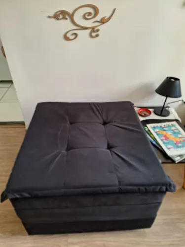 Puff cama novo nunca usado com rodinhas