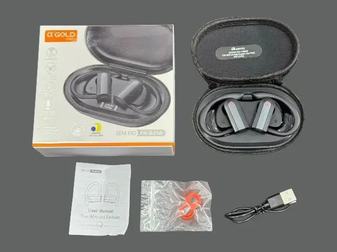 Fone de Ouvido A'Gold Pro FN-B21A - Ideal para Treinos e Esportes