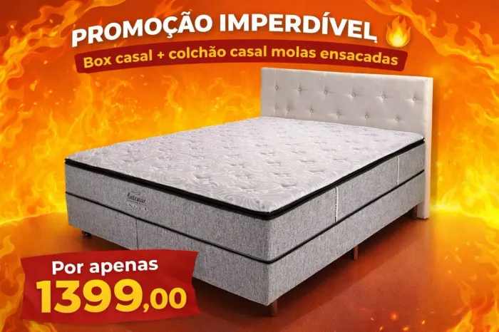 CAMA CASAL + COLCHÃO PROMOÇÃO IMPERDÍVEL
