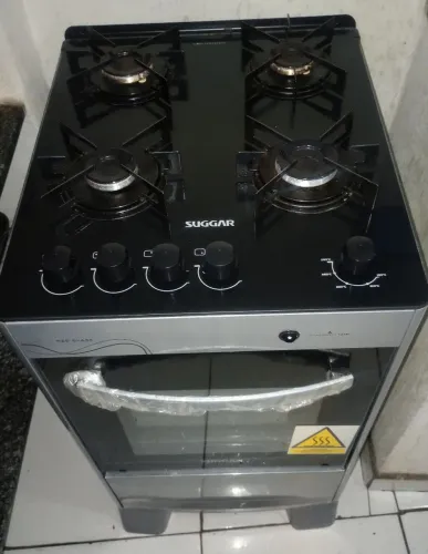 Fogão Suggar Neo Glass 4 Bocas Inox Bivolt