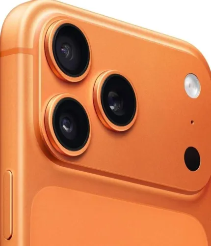 iPhone 17 Pro Max Apple 256GB - R$ 8.300, cor laranja, impecável, na Caixa, porém, aberto.