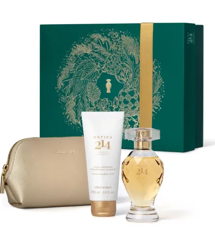 Kit para presente Boticário golden gardênia 214 com 3 itens