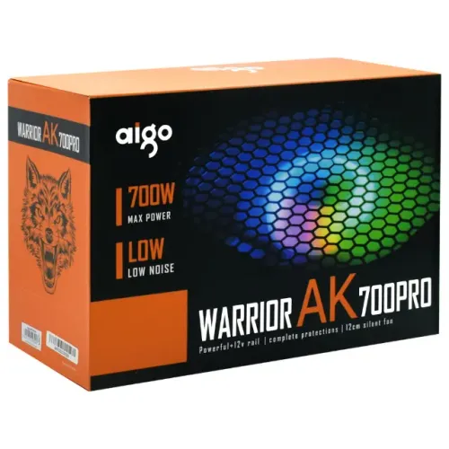Fonte Aigo Warrior AK700 Pro 700W ATX - Cooler 120mm Silencioso