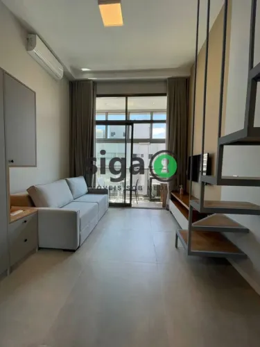 Apartamento com 34m², para Locação em Moema, com mezanino, 1 quarto ,sem vaga ,Mobiliado