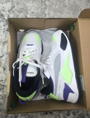 Tenis Puma RS-X 3D GEEK White Fizzy Lime ( Completo )