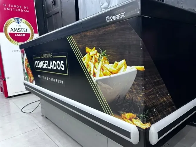 Ilha de Congelados Dupla Ação Expositor 525 Litros GESV R Gelopar 220V