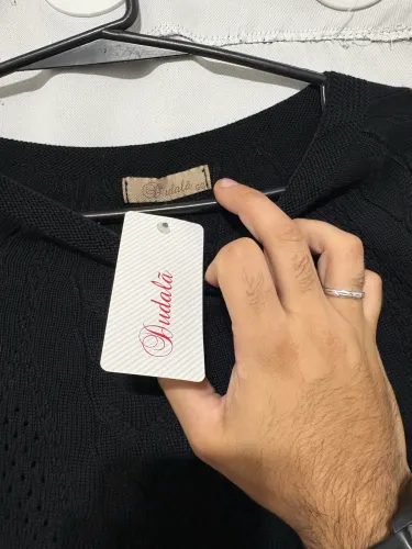 Suéter Tricot Preto Novo Com Etiqueta Tam GG
