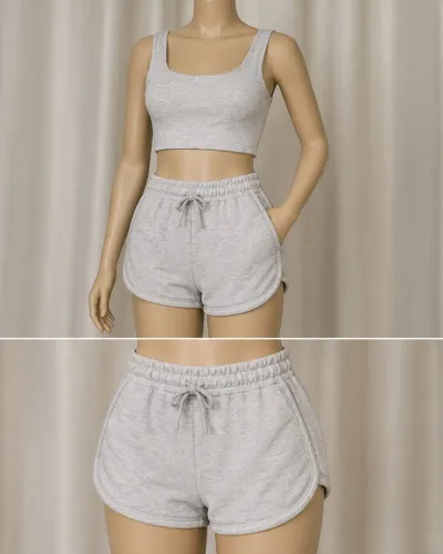 Short shein cinza