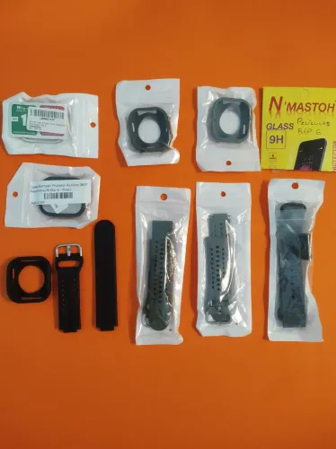 Kit Pulseiras + Case Bumper Protetores em Acrílico e Silicone para Amazfit Bip 6