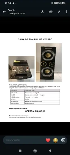 Caixa Som Philips NX5 Pro