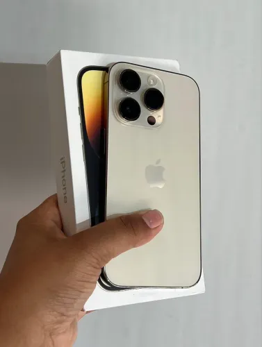 ? *iphone 14 Pro* ?  256GB Gold c/caixa 79% ?       *R$2.949