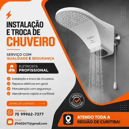 Instalação de chuveiro
