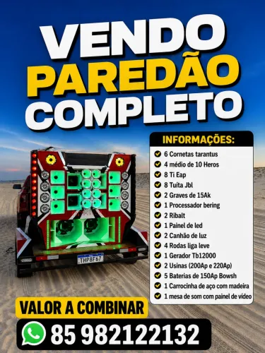 Vendo paredão completo