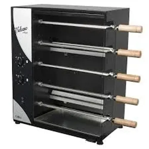 Churrasqueira a gas ARKE - Rotativo Arke Vulcano Cattiva 05 Espetos Bancada Bivolt 